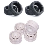 50419 Tamiya Radial Tires W/white Block Wheels X4 HPI/TL01/TT02/TT01/XV01. Fixed Price $20.99.