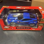 New In Box Rare Bright Blue Chevrolet Corvette C7R Usb Rc Chargers Car 1:14. Fixed Price $70.00.