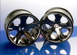 Traxxas 3772A 2.8 Black Chrome Star Wheels For Rear Of Rustler Stampede 2WD. Fixed Price $8.95.