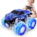 Drefirsa Blue Monster Truck Toy, Amphibious Remote Control Car, 4WD All Terra.... Fixed Price $68.07.