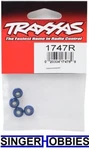Traxxas 1747R 4MM Nuts Aluminum Flanged Serrated (4) : Blue TRA1. Fixed Price $9.76.
