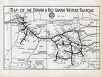 1938 Antique Denver Rio Grande Western Railroad Map Vintage Railway 2951. Fixed Price $32.50.