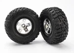 Traxxas TRA5881 Kumho Tires, Sct Beadlock Style Wheels, Satin Chrome, 2WD Front. Fixed Price $24.95.