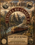 Denver & Rio Grande Railroad Train Poster Vintage Style 8.5"X 11"INCH. Fixed Price $16.00.