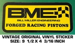 Bme Engineering Forged Racing Pistons - Vintage Original Vinyl Decal Sticker. Fixed Price $9.39.