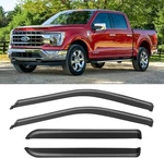 Window Rain Guards Visors 2015-2025 Ford F150 Supercrew, Dark Smoke Tinted. Fixed Price $58.98.