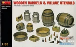 MIA35550 1:35 Miniart Wooden Barrels & Village Utensils. Fixed Price $18.19.