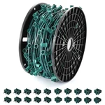 Ultimate Unicorn 500FT C9 Light Socket Set Green Wire Christmas Stringer E17. Fixed Price $119.94.