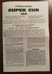 Cox Thimble Drome Super Cub 150 Airplane Owners Manual And Flight Instructions. Fixed Price $8.49.