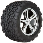 Traxxas 5374 Talon Tires Mounted Gemini Chrome Wheels For Revo, Set Of 2. Fixed Price $40.93.
