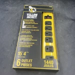 Yellow Jacket 5138N 6-OUTLETS Surge Protector Strip With 15 Ft. Cord (new). Fixed Price $24.99.