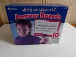 Learning Resources Write-on/wipe-off Answer Boards, Set 10. Fixed Price $23.99.