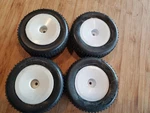 Team Associated RC18 Mini Pin Wheels And Tires Great Condition, Fronts & Rears. Fixed Price $19.95.