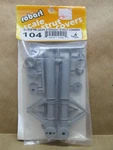 Vintage Robart Scale Tri Gear Straight Strut Covers - #104. Fixed Price $9.99.