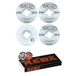 Ricta Skateboard Wheels 54MM Mccoy Slim 99A White With Bones Reds Bearings. Fixed Price $56.95.
