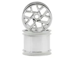 Rpm 81853 "slingshot 12 Spoke" Associated Front Truck Wheels (2) (chrome) (pins). Fixed Price $12.86.