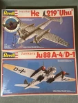 Vintage Revell 1/72 Plane Models Heineken 219 Uhu & Junkers 88 A-4/D1. Fixed Price $45.00.