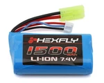 Redcat Hexfly 2S Li-ion Battery (7.4V/1500MAH) W/mini-tamiya Connector. Fixed Price $17.99.