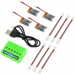 4PC 3.7V 220MAH 1S Lipo Battery 35C W/ 6-IN-1 Charger & Cable For Drone Jjrc. Fixed Price $17.00.
