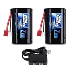 2X Zeee 2S Li-ion Battery 3000MAH 7.4V With Connector Usb Charger. Fixed Price $25.72.
