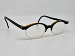 Jean Maryll C250 Gloss Black On Yellow Semi-rimless Eyeglasses Frame France 47MM. Fixed Price $95.99.