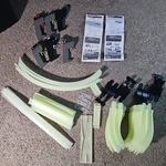 Max Traxxx Tracer Racers Blox Glow In The Dark Track 66FT 4 Cars Controllers. Fixed Price $70.00.