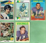 Lot Of 5 Topps Fred Cox Football Cards - Early 1970'S. Fixed Price $15.99.