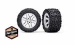 Traxxas 6774R Tires & Wheels - Assembled, Glued (2.8) Rxt Satin Chrome (2). Fixed Price $26.95.