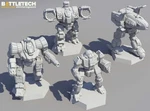Battletech Inner Sphere Fire Lance Miniature Set #35731. Fixed Price $49.99.