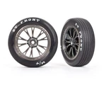 Traxxas Front Pre-mounted Tires & Weld Wheels (satin Black Chrome) (2). Fixed Price $29.95.