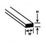 Plastruct Styrene Strip MS-122 (90719) Pack 10 0.3MM X6.4MM 250MM Lengths 1ST. Fixed Price $8.37.