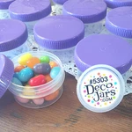 10 Wide Mouth Oz Container Plastic Bottle Purple Screw Cap 5303 Decojars. Fixed Price $12.95.