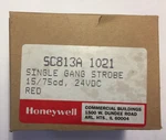 Honeywell Single Gang Emergency Fire Strobe SC813A 1021 15/75CD 24VDC Red. Fixed Price $19.95.