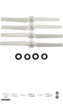 4PCS Propellers Blade Props Cw&ccw White For Yuneec Typhoon G Q500+ 4K. Fixed Price $7.95.