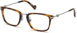 Moncler ML5112-D 052 Tortoise Plastic Eyeglasses Frame 53-21-145 5112D Asian Fit. Fixed Price $211.60.