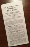 Cox Thimble Drome RR-1 Engine Care And Operation Instruction Manual .049. Fixed Price $7.99.