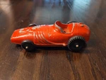 Hubley #765 Toy Race Car Red Diecast Metal 4" Made In Usa. Fixed Price $10.00.