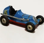 Vintage Roy Cox Thimble Drome Champion Tether Car Blue Red #76. Fixed Price $195.00.