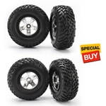 Traxxas Tire/wheel Assembled Blk Chro Beadlock Front Rear: Slash Ford Raptor. Fixed Price $49.90.