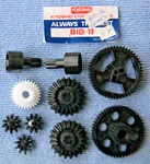 Nos Vintage Kyosho Brute Gear Set, BIG-10 Parts, Open Bag. Fixed Price $39.95.