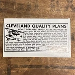 1986 Cleveland & Supply Co Aviation Scale Models Vintage Print Ad Ohio. Fixed Price $7.00.