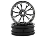 Traxxas 9472X Weld Black Chrome Wheels, Front, Drag Slash. Fixed Price $14.00.