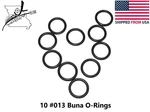 10X #013 Buna-n Nitrile 70 O-rings 7/16"ID 9/16"OD 1/16" Cs Small Fs. Fixed Price $8.77.