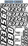 Main Racing XXXN002 Race Numbers - White For Rc Car Hh. Fixed Price $17.29.