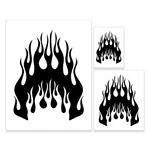 Custom Shop Airbrush Flame Licks Stencil Set 3 Laser Cut Reusable Fire Templates. Fixed Price $9.99.