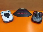 Wowwee R.e.v. Robotic Enhanced Vehicle Black White 0420 W/ Ramp 0435. Fixed Price $45.95.