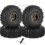 1.0" Beadlock Wheels And Tires For Crawler 1/18 TRX4M,1/24 SCX24,BRASS .... Fixed Price $43.64.