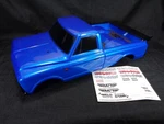 Traxxas Drag Slash Chevrolet C10 Painted Blue Body Wing Bumper Grille Decals. Fixed Price $62.99.