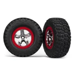 Traxxas 5867 Tire/whl Assembled Red Beadlock Fr/re (2). Fixed Price $24.95.