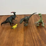 Dinosaur Figure Toy Lot Parasaurolophus Velociraptor Rex Mini Bundle. Fixed Price $8.99.